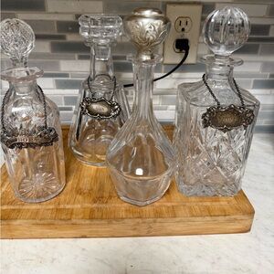 Elegant Crystal Decanter Set